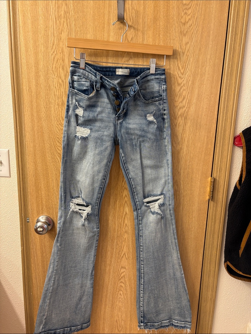 ALTAR D STATE Distressed Light Blue Women's Flare Jeans